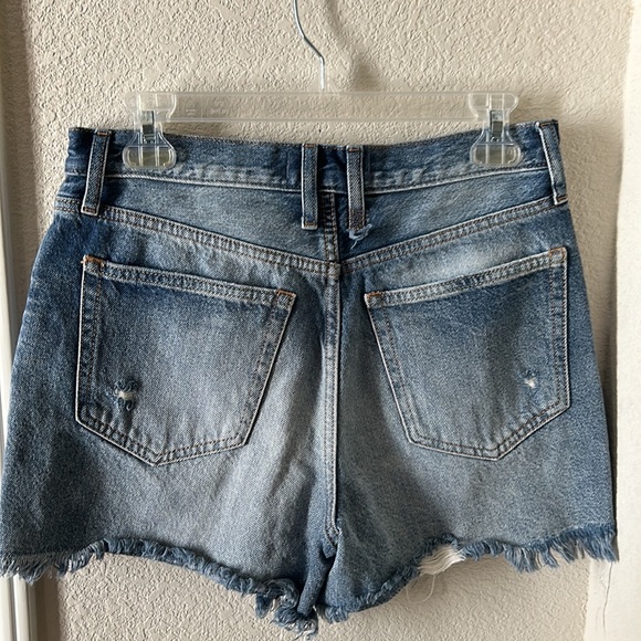 FP Free People Denim Shorts Distressed We The Free 28 Cotton Button Fly Medium - Picture 7 of 8